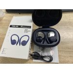 Wholesale Ear Hook Battery Display TWS Gaming Bluetooth Wireless Headphone Earbuds Headset With Zipper Carrying Case for Universal Cell Phone And Bluetooth Device J92 (Gray)